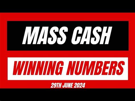 Massachusetts Mass Cash Numbers Thursday August 29th 2024 .